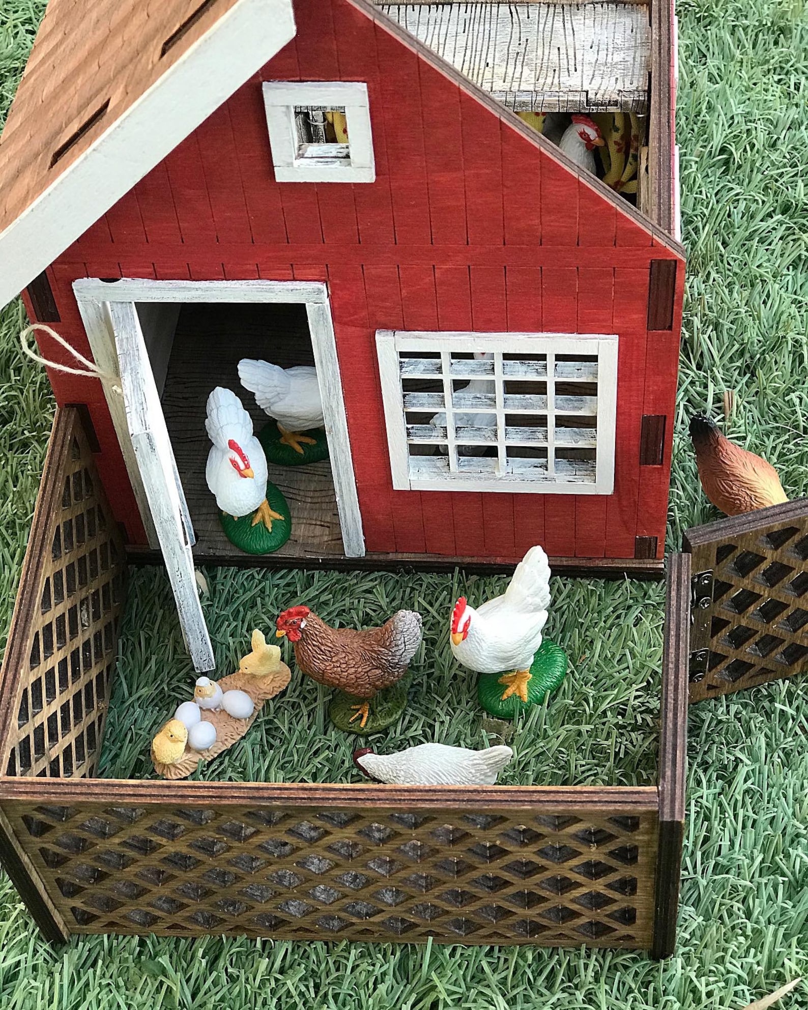 Plywood chicken coop toy farm barn pretend play for kids Etsy