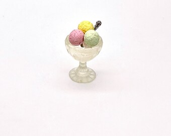 Miniature ice cream bowl, dollhouse dessert cup, cake cup for doll