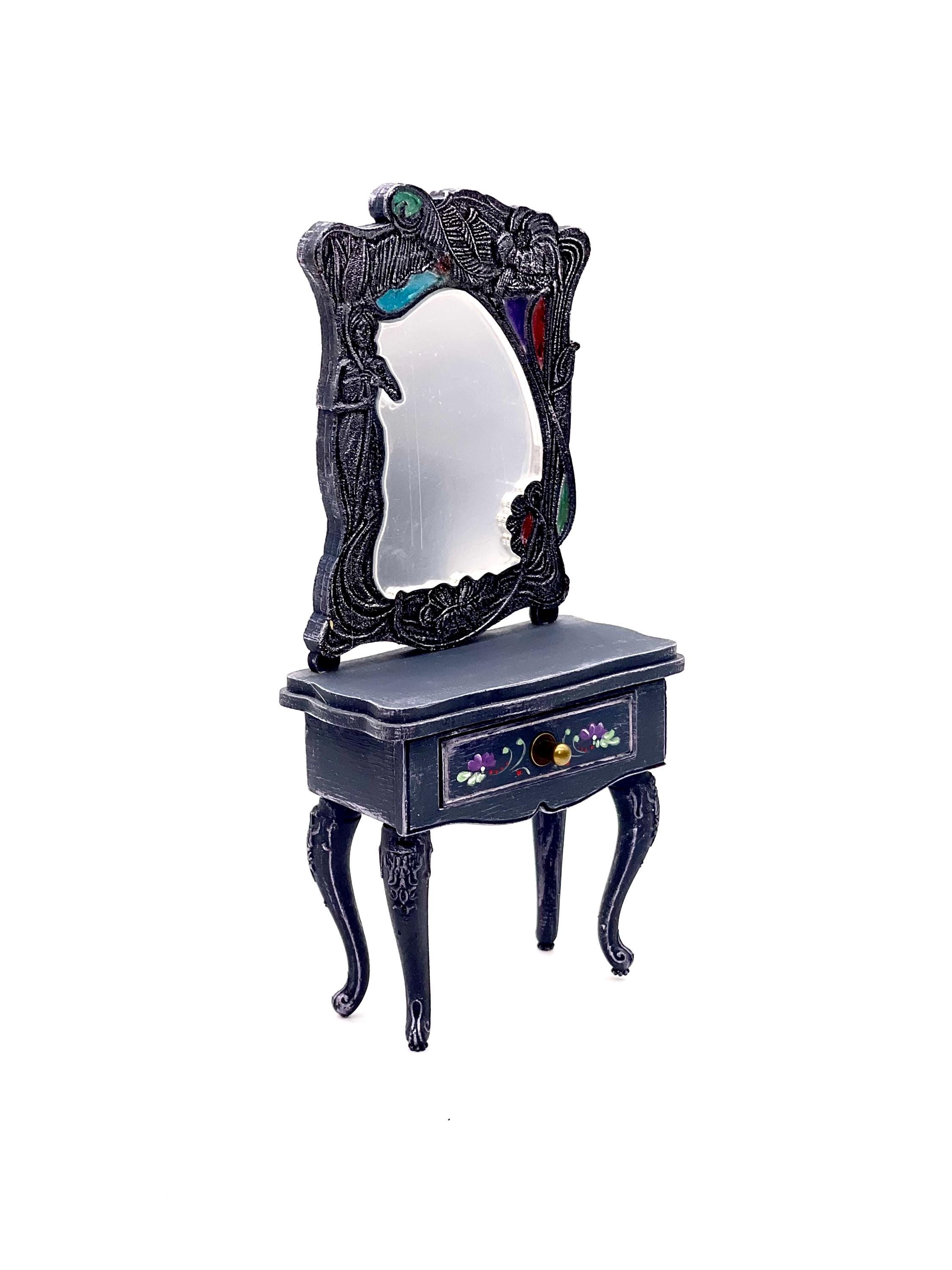 vintage barbie black dress Sirius Dressing Table With Free Stool Laminated Smooth Gliding Drawer –  Furnituremart.sg main image 0