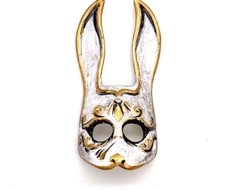 1:6 miniature  bunny mask, vintage bunny for doll, dollhouse Easter accessories