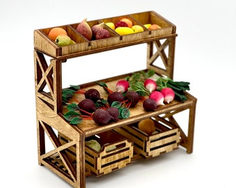 Market Dollhouse Miniature Oklahoma Produce Crate 1:12  Farm Food Store 