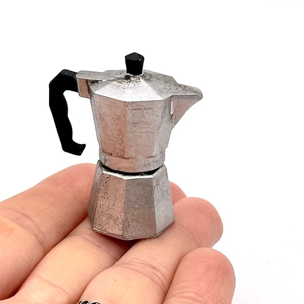 Miniature coffee maker, doll coffee pot, miniature kitchen appliances, espresso coffee maker