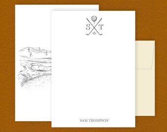 Personalized Golf Stationery -Set of 10