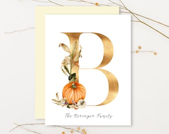 Personalized Thanksgiving Cards -Set of 10