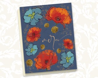 Thank You "Merci" Cards
