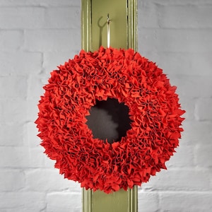Red Poppy Wreath, Remembrance Wreath, Poppy Wreath for Door, Memorial Wreath, Poppy Gift, Gift for Grandparents