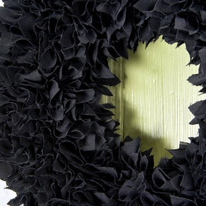 Black Wreath, Front Door Wreath, Mourning Wreath, Memorial Wreath, Wreath for Door, Funeral Wreath, Grave Decoration