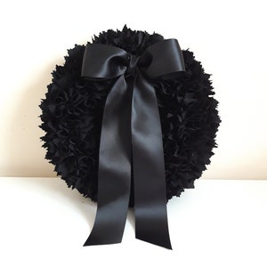 Victorian Wreath, Victorian Mourning Wreath, Victorian Door Wreath, Black Gothic Wreath, Victorian Wall Art, Victorian Decor, Sympathy Gift