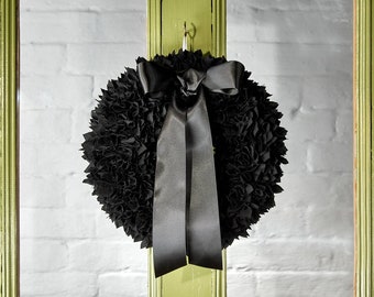Wreath Black Door - Etsy