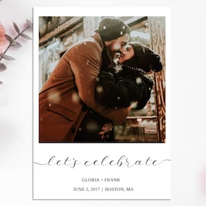 Templett Download Staples Walmart Sized for Walgreen/'s 4 x 8 in Minimalist Printable Save the Date Card