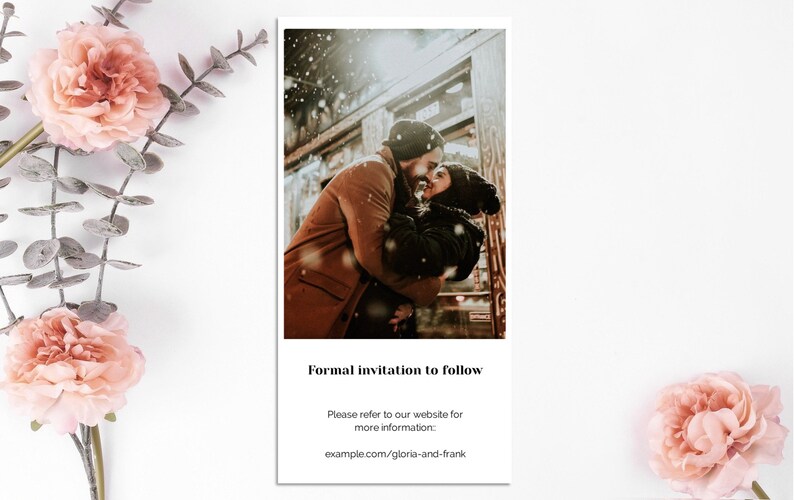 Templett Download Staples Walmart Sized for Walgreen/'s 4 x 8 in Minimalist Printable Save the Date Card