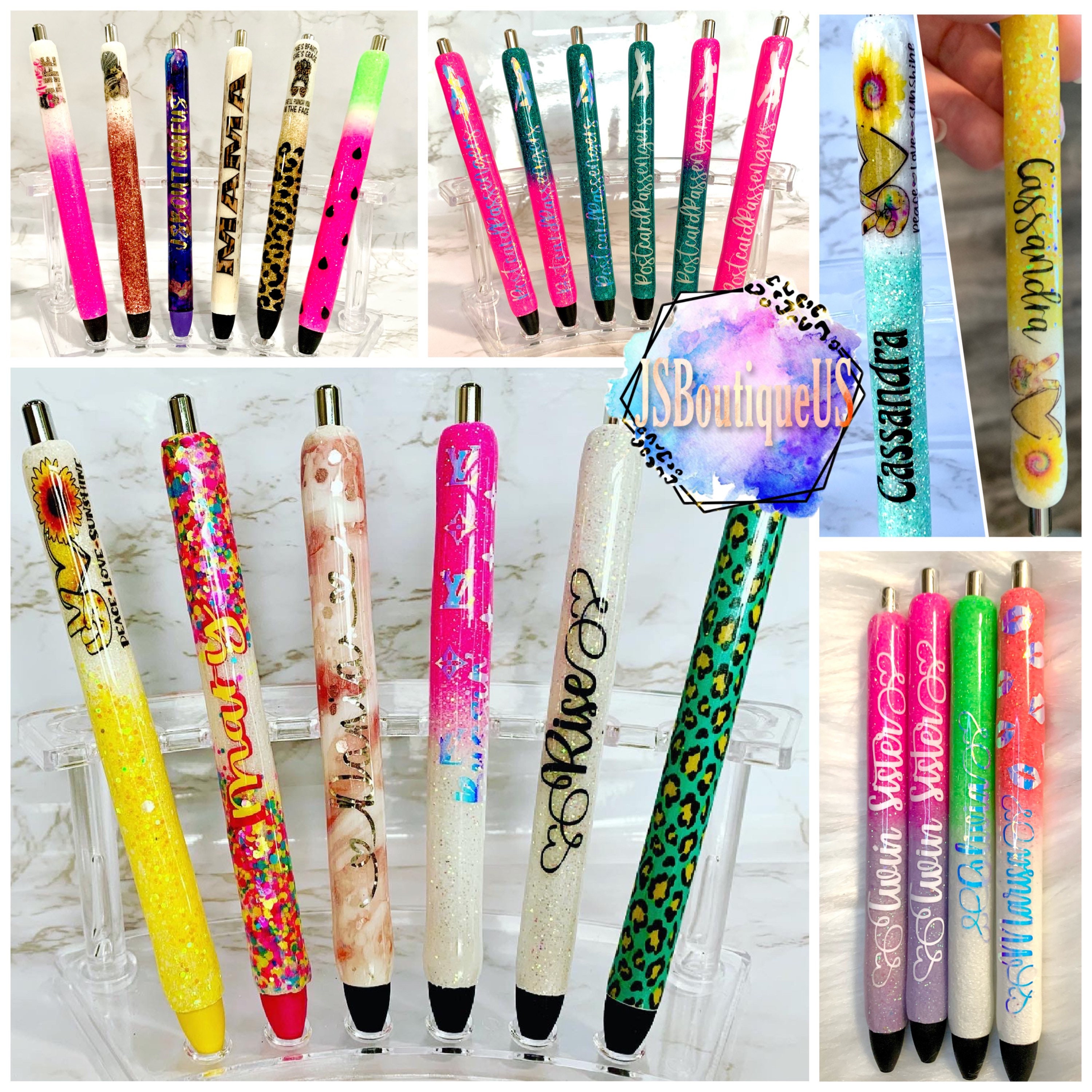 refillable Customized glitter pen Nightmare before christmas pens personalized ink joy