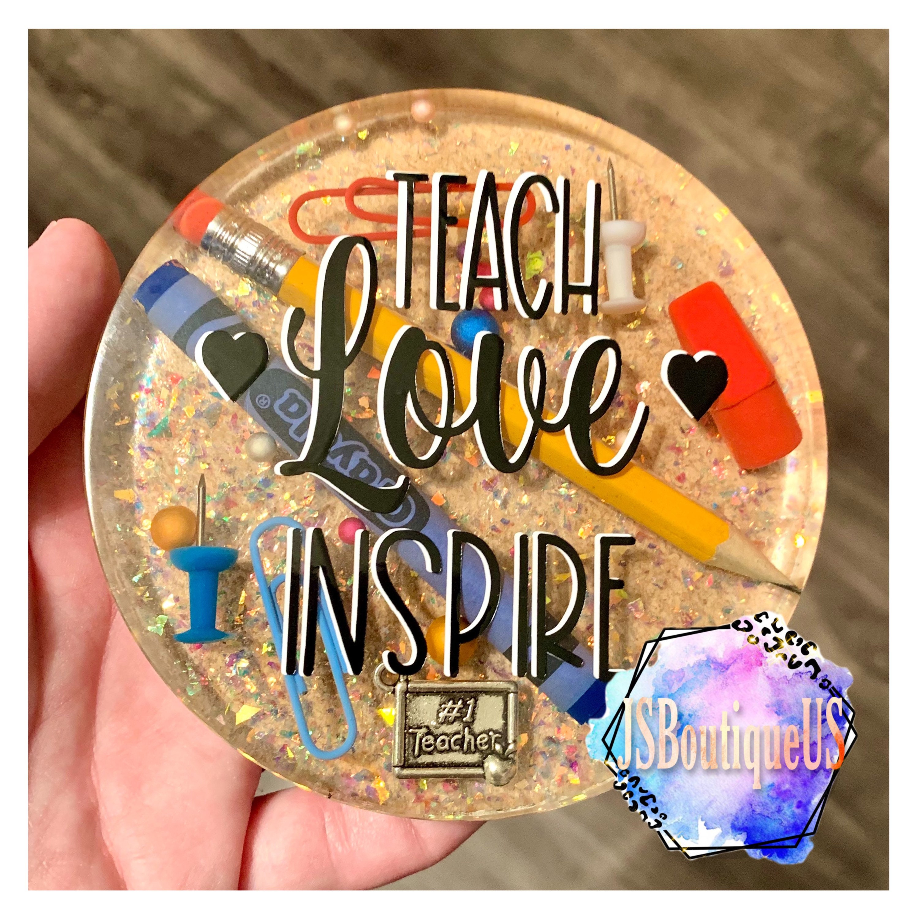 Personalized Teacher Coasters Teacher Paperweights Cute Etsy