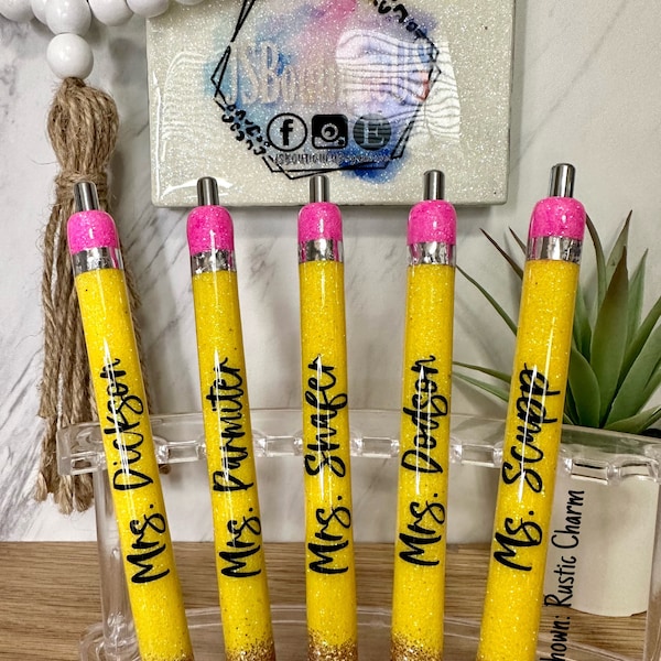 Personalized Teacher Pens; Teacher Gifts; Pencil Pens; Teacher Pencil Pens; Teacher Appreciation; Cute Teacher Gifts; Teacher Pens; Teacher