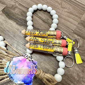 Personalized Teacher keychains/ Gifts /Pencil Keychains/ Cute Teacher Gifts/ Teacher Gifts/ Teacher Appreciation