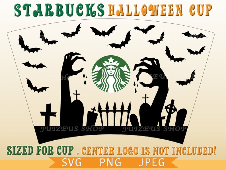 Download Full Wrap Halloween Starbucks Cup Svg DIY Venti Cup 24 Oz ...