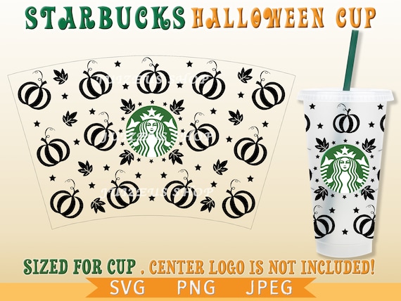 Download Full Wrap Halloween Pumpkin Starbucks Cup Svg Diy Venti Cup Etsy