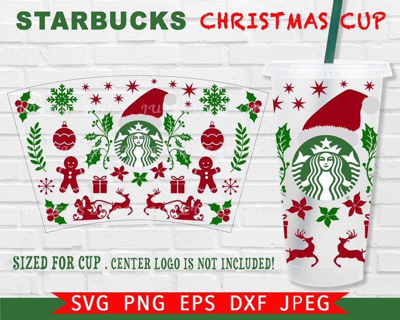 Download Full Wrap Christmas Starbucks Cup Svg DIY Venti Cup 24 Oz ...