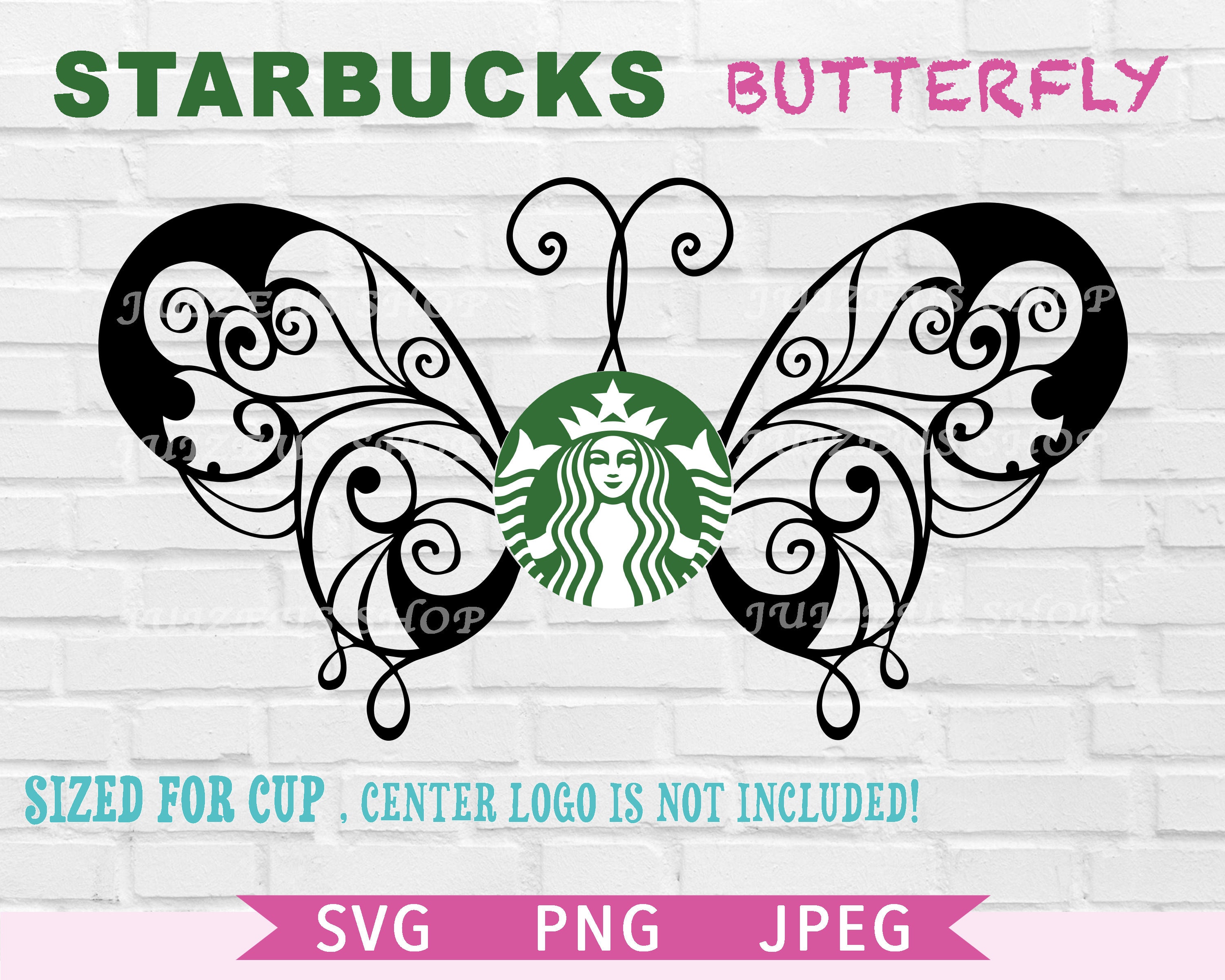 Download Full Wrap Butterfly Starbucks Cup Svg Diy Venti Cup 24 Oz Etsy
