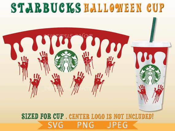 Download Full Wrap Halloween Starbucks Cup Svg DIY Venti Cup 24 Oz | Etsy