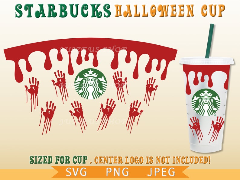 Download Full Wrap Halloween Starbucks Cup Svg DIY Venti Cup 24 Oz ...