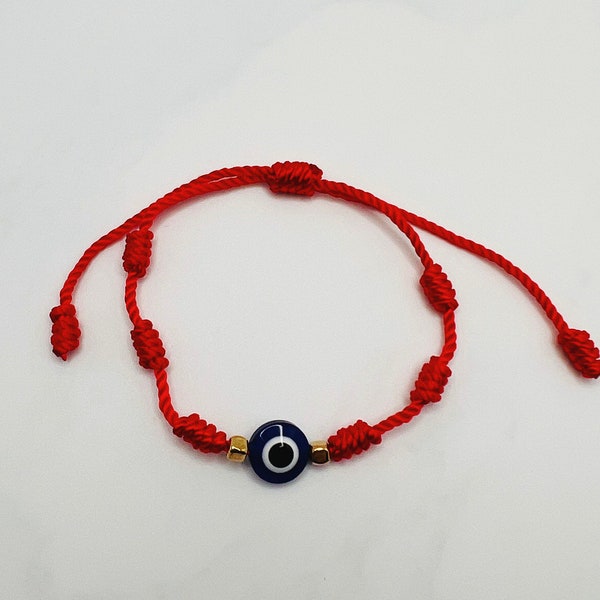 Men women 7 knots kabbalah bracelets red string red cord protection hilo rojo
