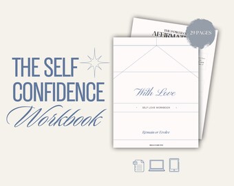 Self care journal for building self love, digital journal and printable download, self care workbook