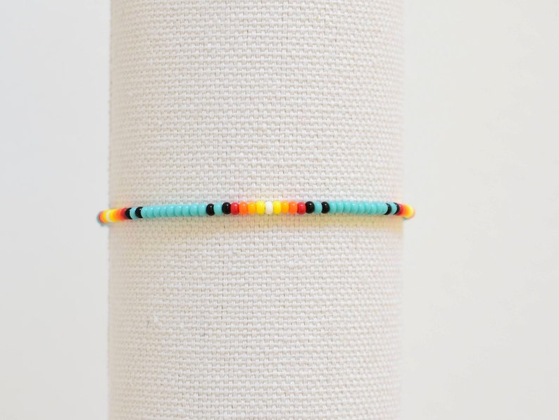 Dainty Anklet Colorful Bead Anklet Beach Anklet VSCO Anklet Boho Anklet Ankle Bracelet Island Sunset Beaded Anklet Seed Bead Anklet