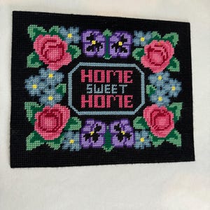 Home Sweet Home needlepoint, cross stitch
