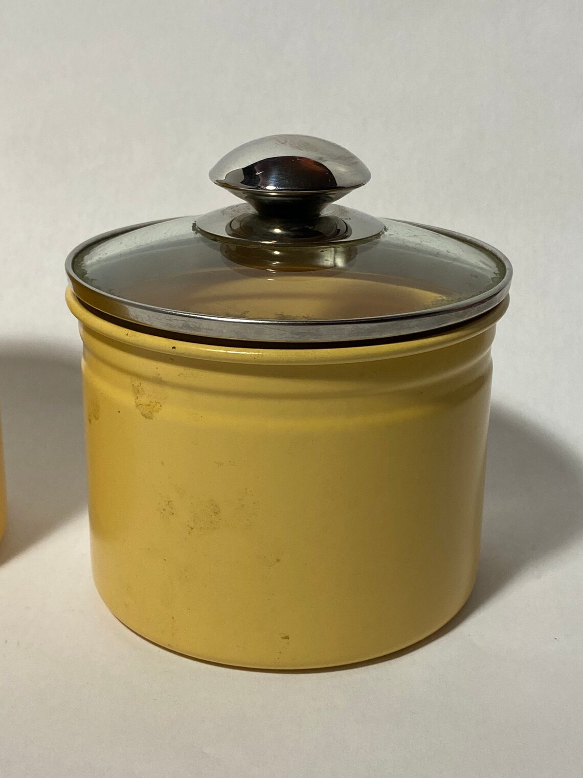 Vintage Yellow Kitchen Canisters Etsy
