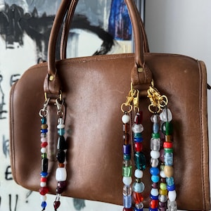 Glass Bead bag Charm