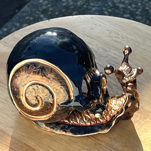 Snail Skull Mini #193 - Red Gold Artwork