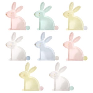 Meri Meri Pastel Easter Bunny Plates
