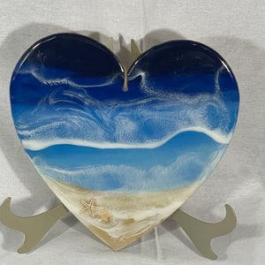 Epoxy resin Heart seascape