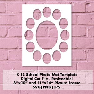 Digital Cut Datei für Cricut School Collage Photo Passt 8x10 und 11x14 Bilderrahmen