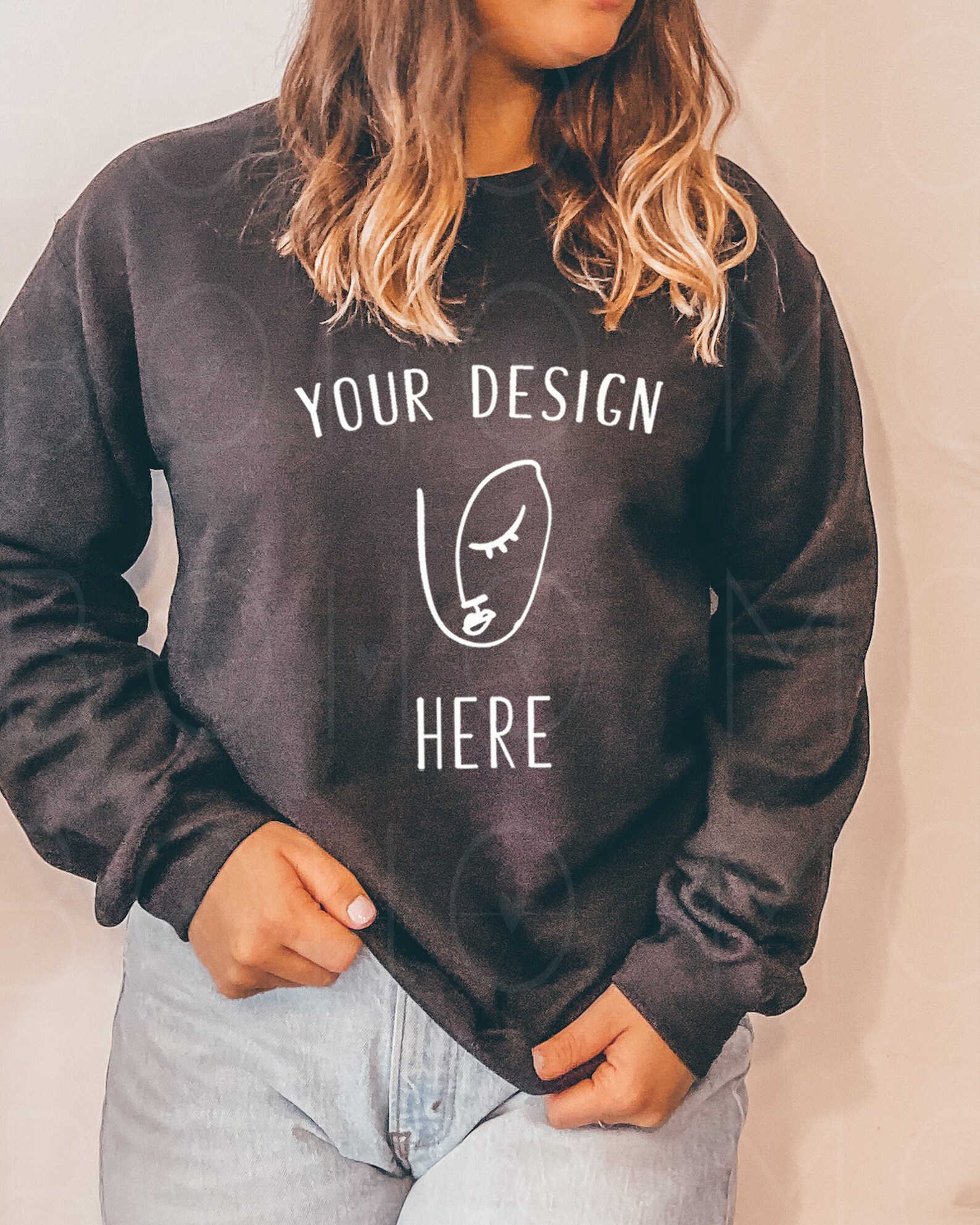 Download Gildan 18000 Black Sweatshirt Mockup GildanMockup Mock up ...