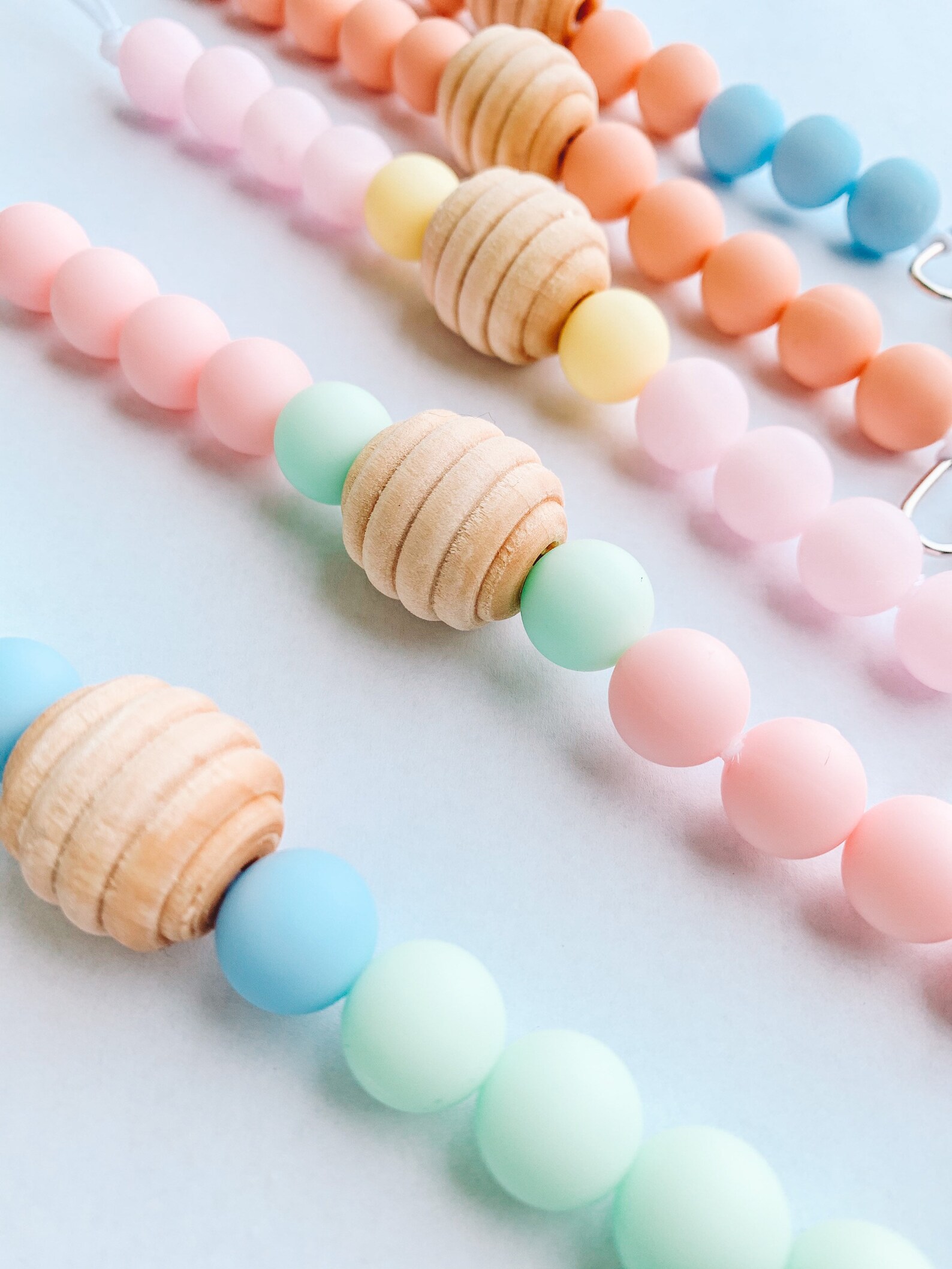 Beaded Pacifier Clips // BPA Free Beaded Silicone Teething Etsy