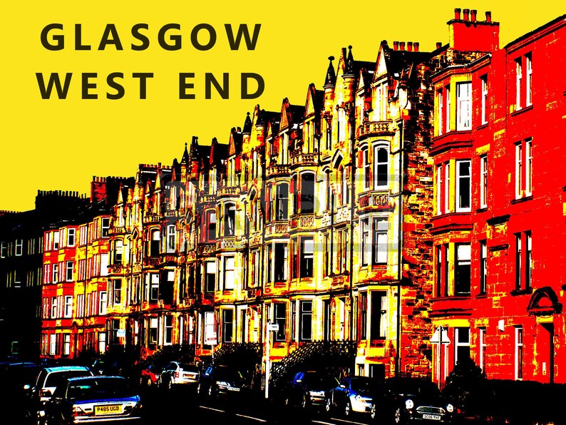 Glasgow West End Tenement Flats Art Print Etsy