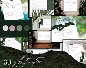 Tropical Bachelorette Party Games Bundle, 30 Printable Activities (Digital Download)