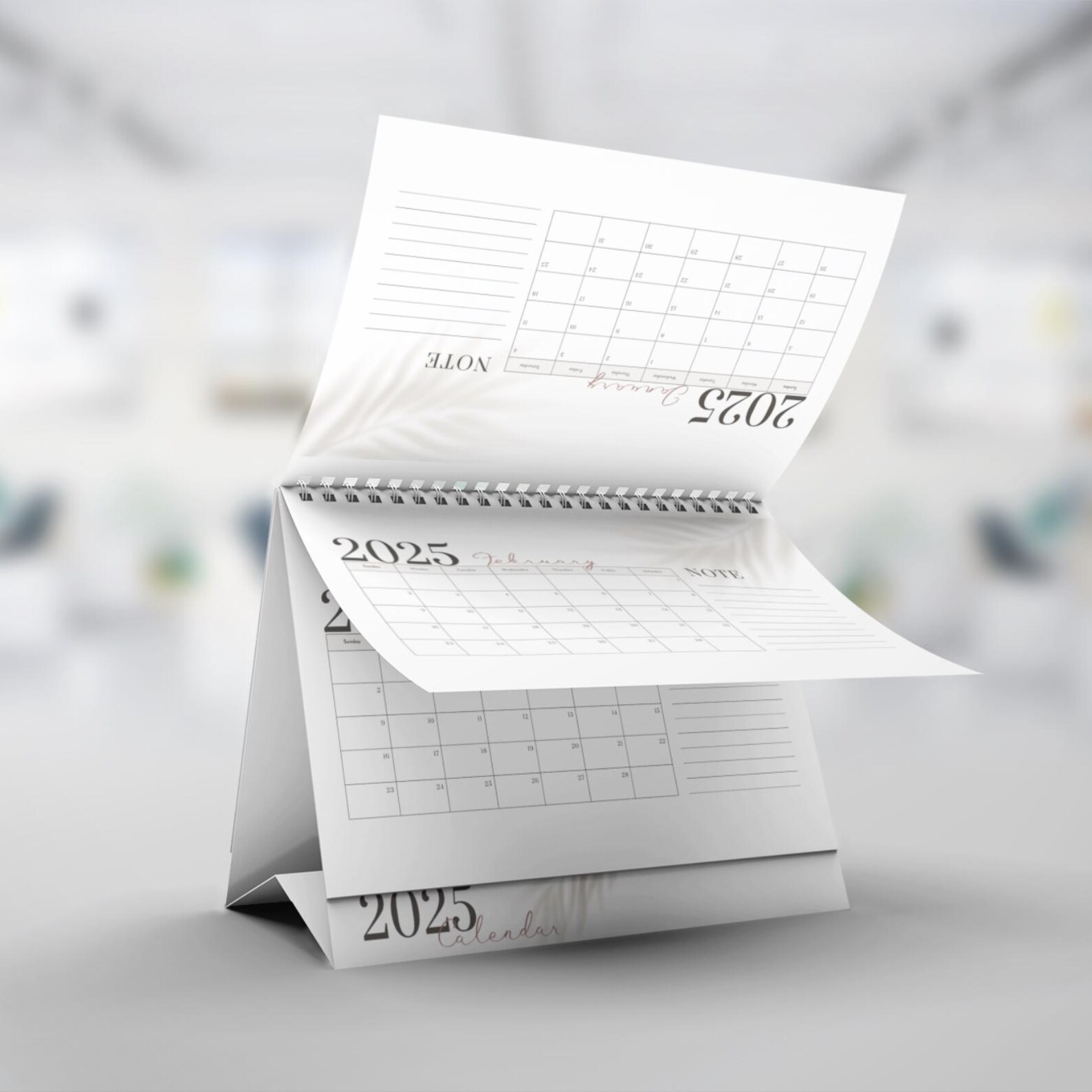 Tropical-themed Printable Calendar 2025 | Light &amp; Airy Monthly Planner ...