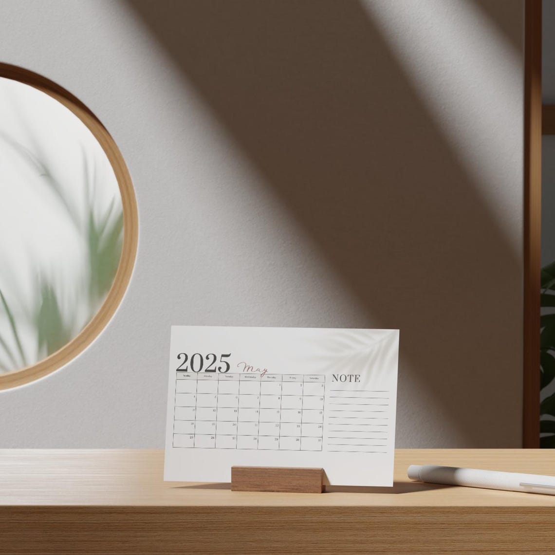 Tropical-themed Printable Calendar 2025 | Light & Airy Monthly Planner ...