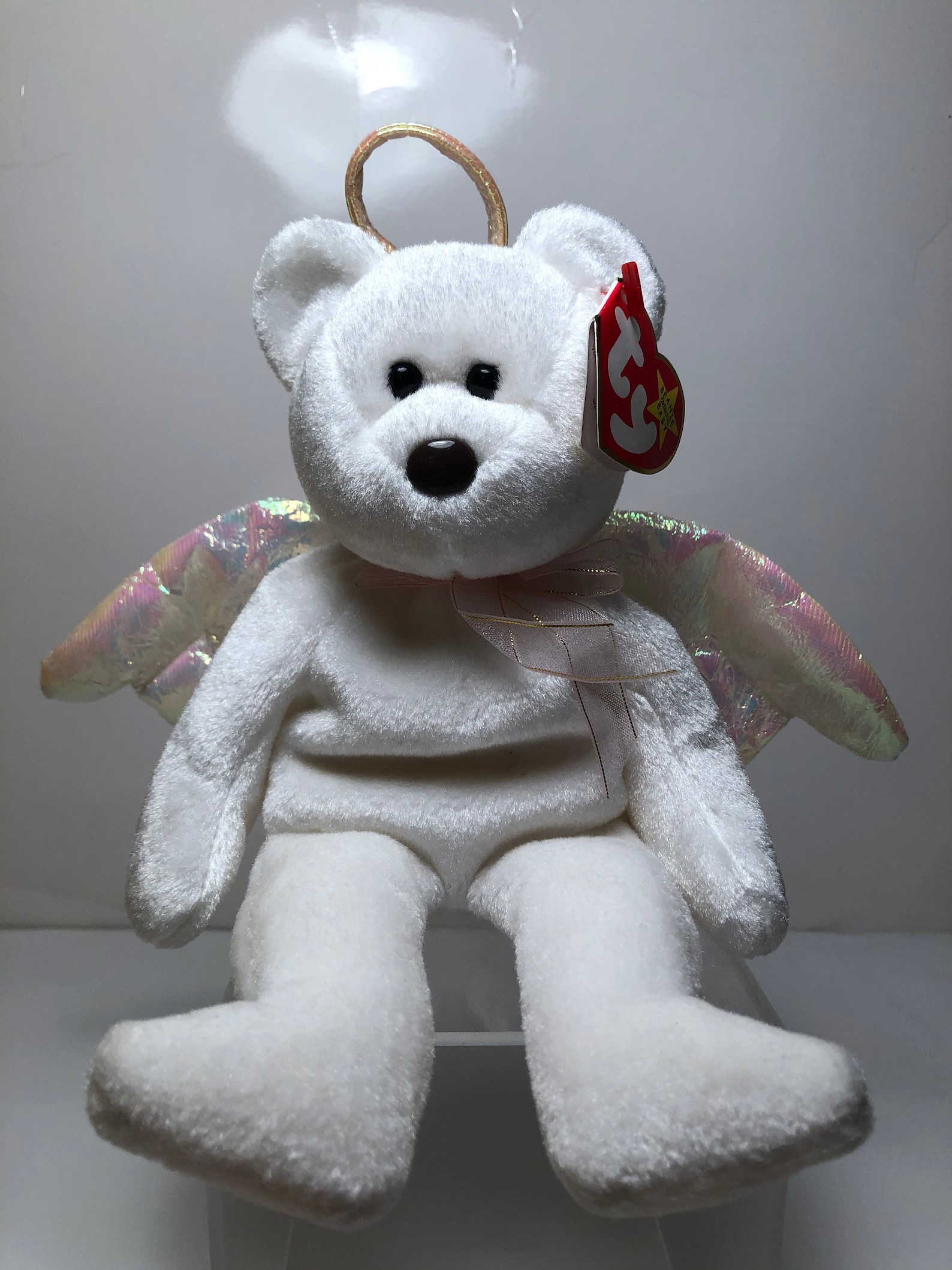 HALO the Guardian Angel Bear Beanie Baby Etsy