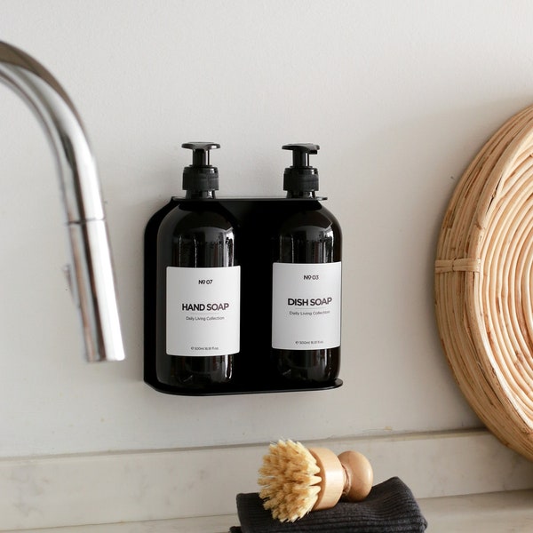 Support pour distributeur de savon, Support Aesop, Porte-bouteille mural, Support mural en acier inoxydable pour distributeurs