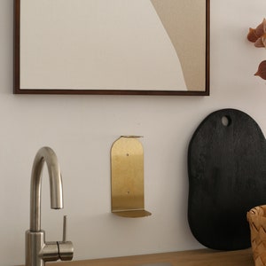 Soap Dispenser with Gold Holder, Kitchen Sink Soap Dispenser, Single Wall Bracket with Glass Dispensers, Wall Mounted Soap Dispenser zdjęcie 5