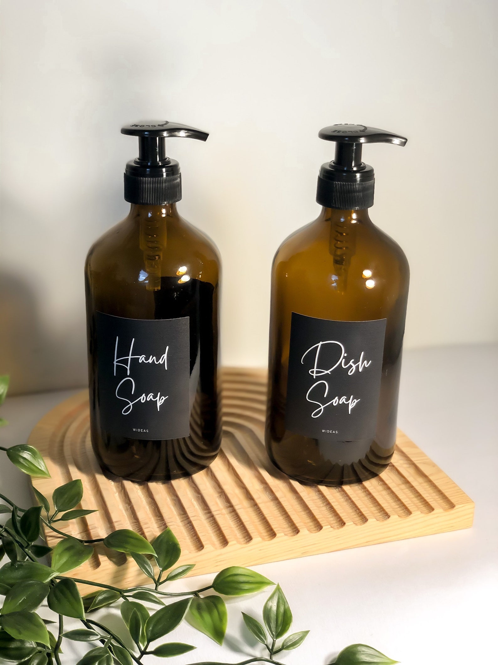 Amber Glass Bottle Soap Label Black Soap Label Dish Soap Etsy