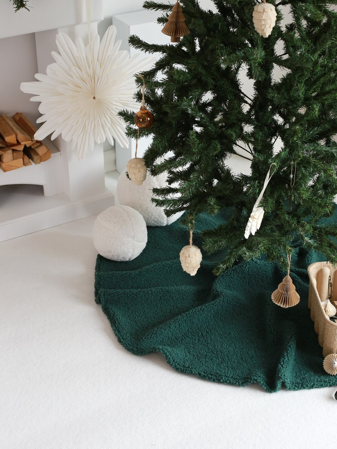 Lime Green Christmas Tree Skirt 