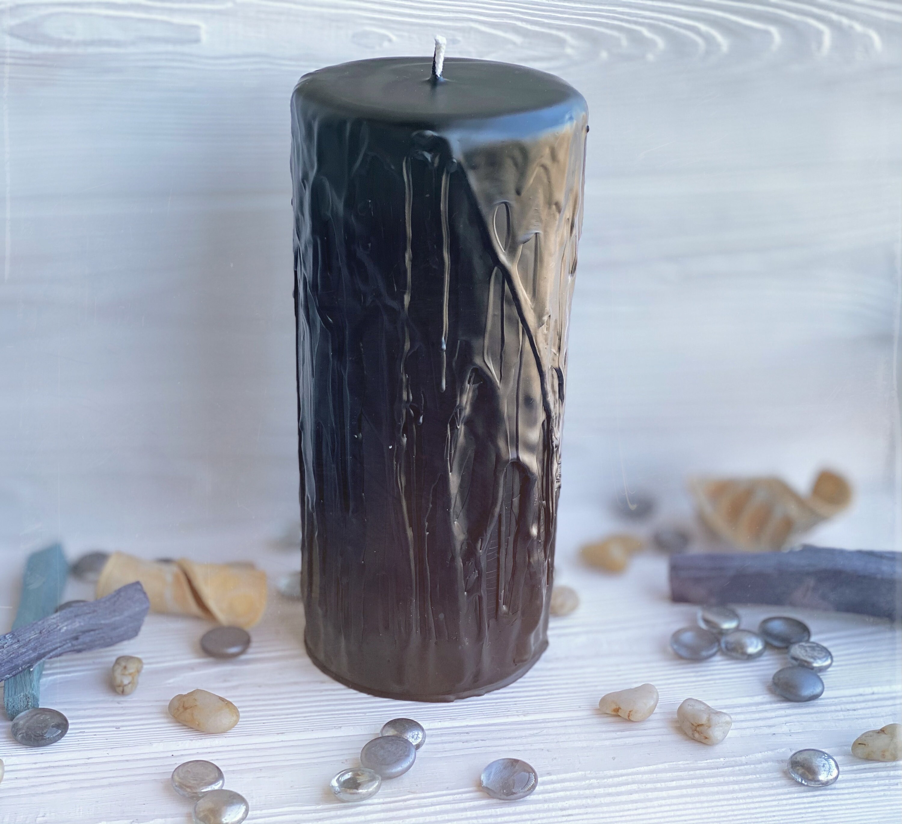 Black Beeswax Candles Extra Large 4 wide 9 tall Etsy