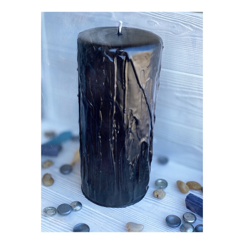 Black Beeswax Candles Extra Large 4 wide 9 tall Etsy