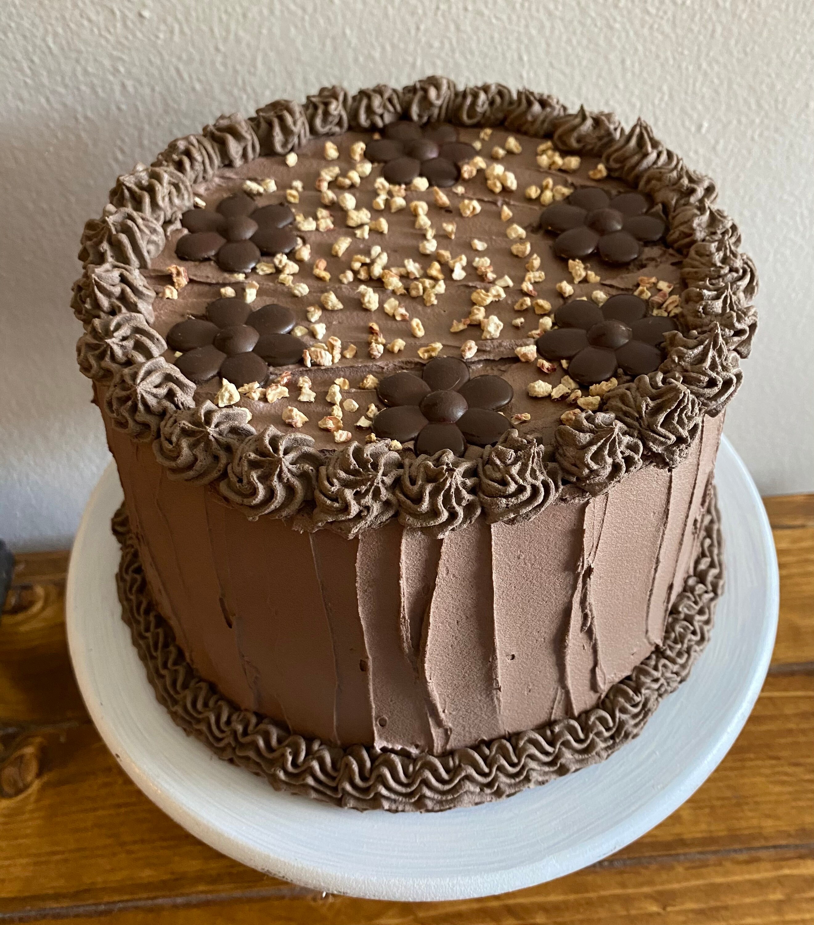 Fake Cake Chocolate Flower Cake Etsy