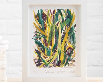 Nature Abstract | Green Fairy Grass | Art Print | Nature | Home Decor | Art